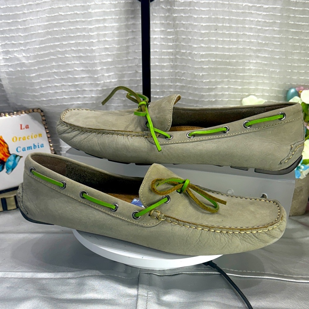 (N8) G.H.BASS FRANCHITTI POPTIE, slip-on leather moccasins, size 12M, men's